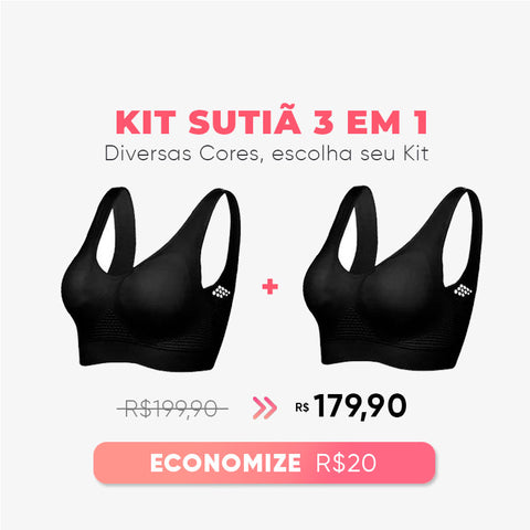 Kit Black Friday: Sutiãs 3 em 1