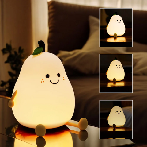 PêraLume 🍐 Luminária 7 Cores de Silicone (UBS/Recarregável)