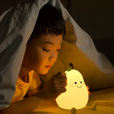 PêraLume 🍐 Luminária 7 Cores de Silicone (UBS/Recarregável)