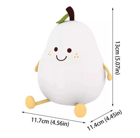 PêraLume 🍐 Luminária 7 Cores de Silicone (UBS/Recarregável)